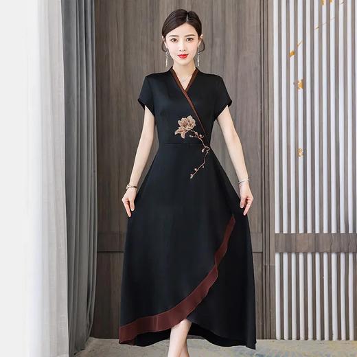 AHM-hzj2999夏季新款中国风优雅气质交领不规则大摆裙 商品图0