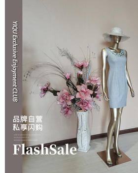 【断码】M/XXL/3XL码•YIQU |“蝶恋”背心裙（简灰）P