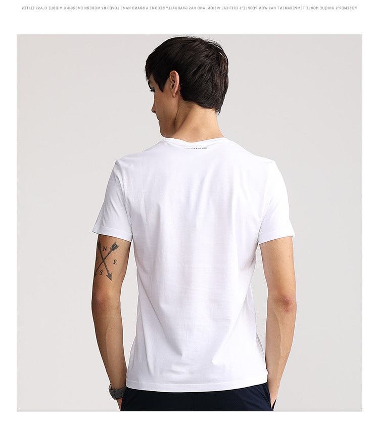 posemer堡马短袖t恤纯棉男装