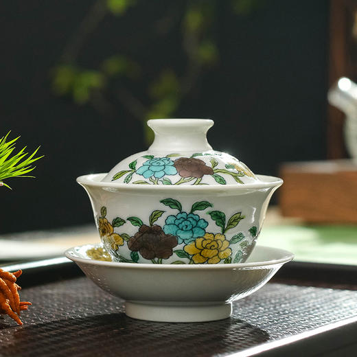 素三彩花卉套系 商品图1