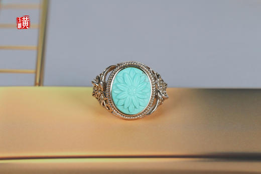 绿松石戒指【雅色微恙】，925银镶 商品图0