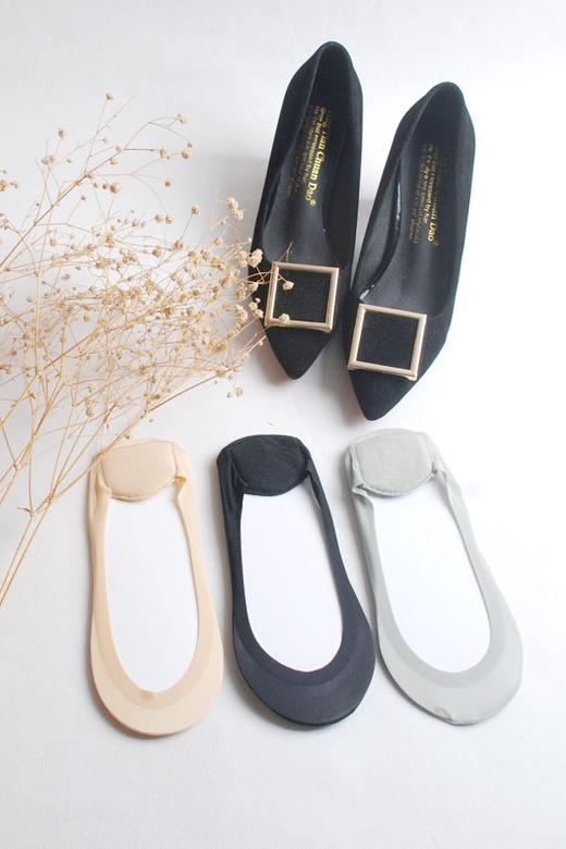 冰丝后跟海绵船袜女夏薄超浅口棉防滑隐形袜4022 商品图1