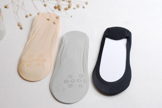 冰丝后跟海绵船袜女夏薄超浅口棉防滑隐形袜4022 商品图4