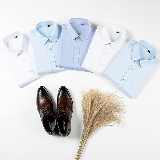 【40棉】短袖衬衫男夏季薄款透气正装商务通勤职业工装上班衬衣 商品图6