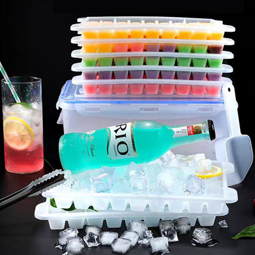 【制冰冰球模具】冻冰块模具冰格带盖大制冰盒制冰模具硅胶 商品图4