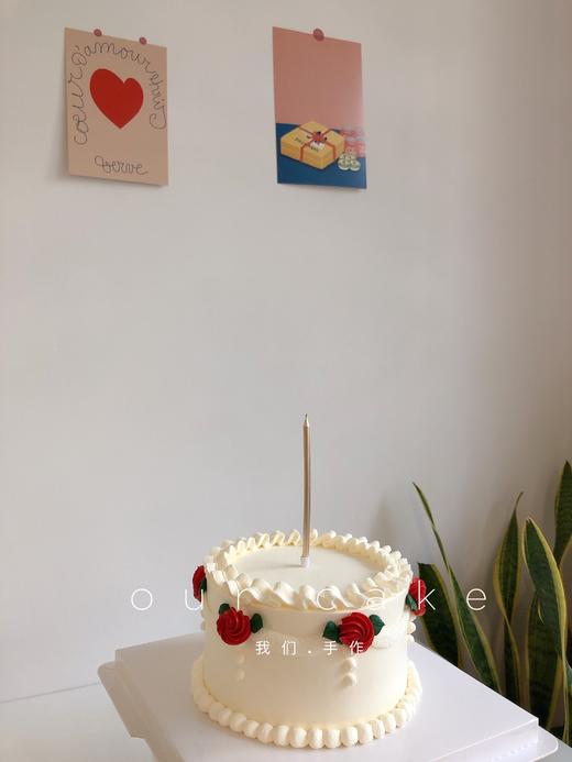 白色简约花朵复古蛋糕-低糖处理无添加 商品图0