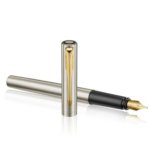 正品派克PARKER钢笔礼盒 墨水笔 签字笔 商务办公送礼 男女生日礼物 学生练字 威雅XL钢杆金夹墨水笔+笔套礼盒 商品图4