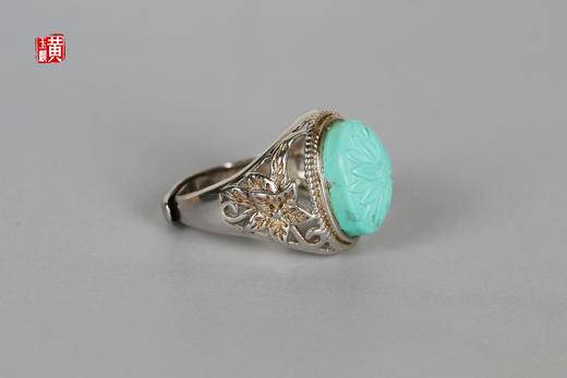绿松石戒指【雅色微恙】，925银镶 商品图1