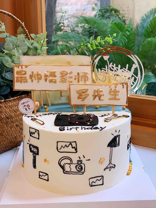 双面翻糖刻字手绘相机奶油蛋糕 下单前请仔细阅读商品详情 商品图1
