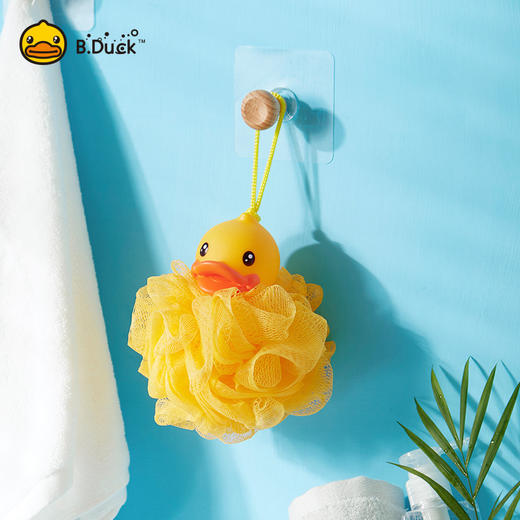 香港B.Duck小黄鸭沐浴球可爱卡通浴球宝宝沐浴花搓背气泡洗澡巾 商品图2