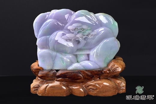 派瑞翡翠 翡翠摆件 糯种 绿色 紫色 商品图1