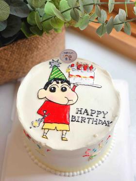 手绘蜡笔小新奶油蛋糕 下单前请仔细阅读商品详情