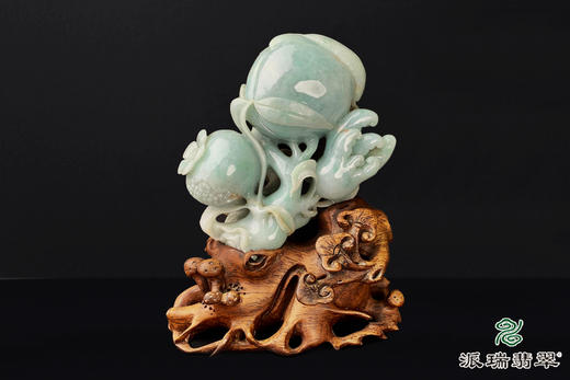 派瑞翡翠 翡翠摆件 糯种 绿色 商品图0