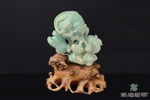 派瑞翡翠 翡翠摆件 糯种 绿色 商品图1