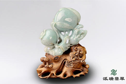 派瑞翡翠 翡翠摆件 糯种 绿色 商品图2