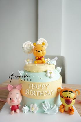 「男孩」蓝色维尼蜜罐蛋糕