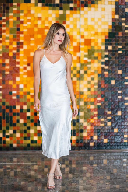 CG｜Lei dress Cowls back slipdress 05_502 [真丝交叉露背吊带连衣裙] 商品图1