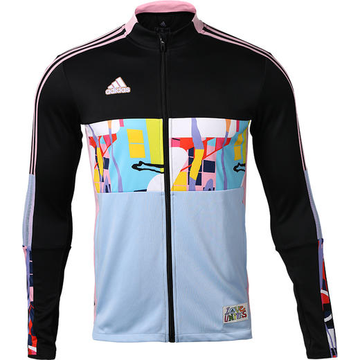 正品ADIDAS/阿迪达斯涂鸦足球运动训练夹克外套男H50879 商品图4