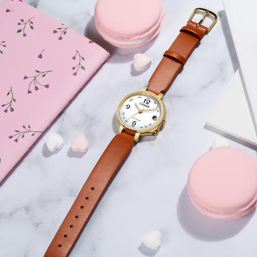 西铁城日本官方正品光动能蓝牙商务皮带防水女表EE4018-13A 商品图7