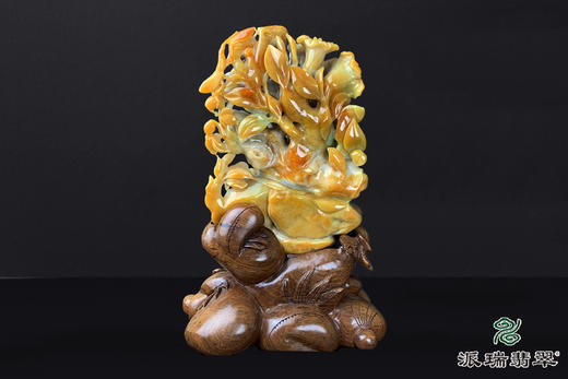 派瑞翡翠 翡翠摆件 糯种 黄色 商品图1