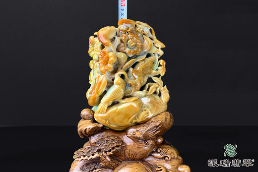 派瑞翡翠 翡翠摆件 糯种 黄色 商品图3
