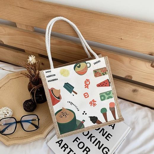 【中国风印花手提包】新款潮时尚民族风编织袋 购物袋个性创意出行包 商品图3