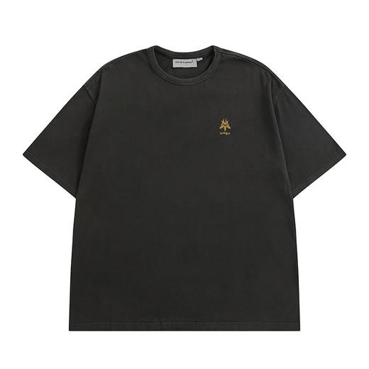 POH「希腊神话」染色做旧古着刺绣短袖T恤男质感落肩宽松打底上衣 商品图4