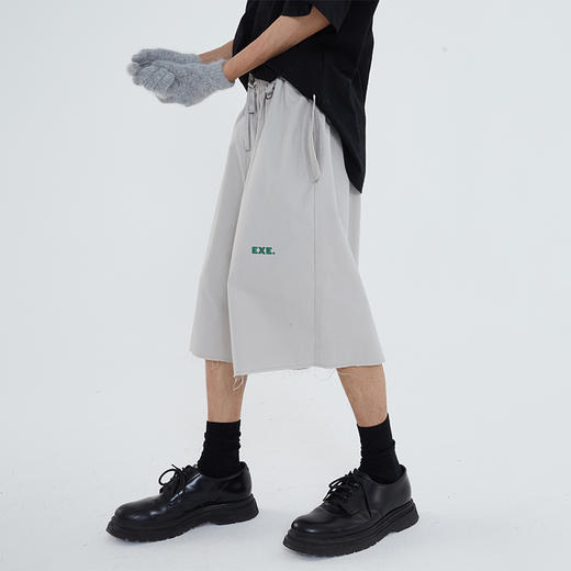 POH 「程序员」廓形结构松紧街头休闲短裤男夏季宽松潮流五分裤男 商品图1