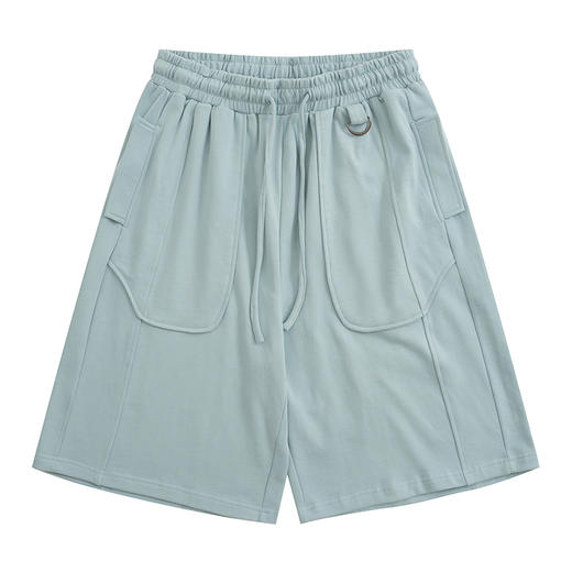 POH 「多骨条」廓形结构宽松街头休闲五分潮牌短裤男夏季潮流卫裤 商品图4