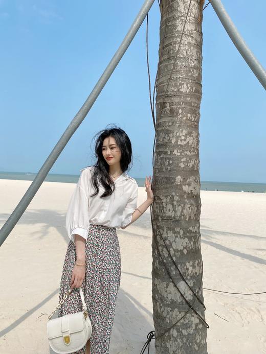 【百图 lulu 定制】【落肩衬衫】科技凉爽柔软  时髦感  休闲感 并存 白衬衫 商品图3