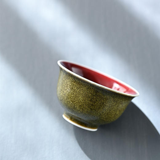 「景德镇手工盖碗主人杯」金花茶叶沫原矿釉陶瓷 三才盖碗 家用大号防烫泡茶碗 商品图8