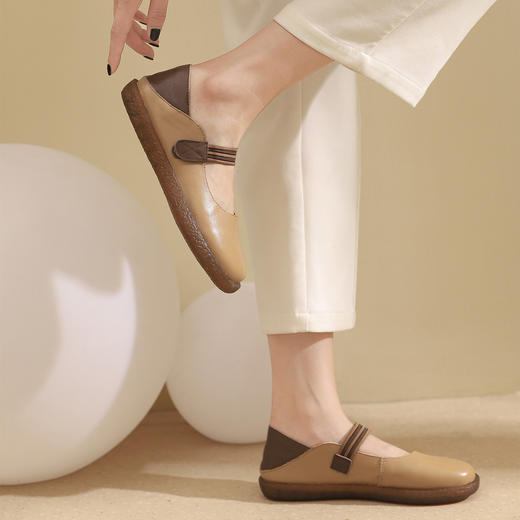 春夏新品软底舒适学院风平底鞋奶奶鞋女单鞋轻便女休闲鞋T21CE19041 商品图0