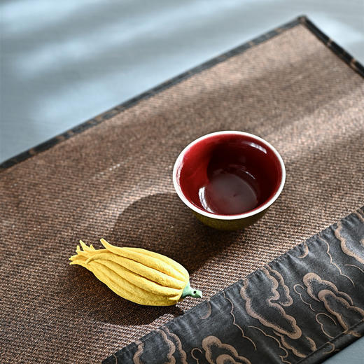 「景德镇手工盖碗主人杯」金花茶叶沫原矿釉陶瓷 三才盖碗 家用大号防烫泡茶碗 商品图7