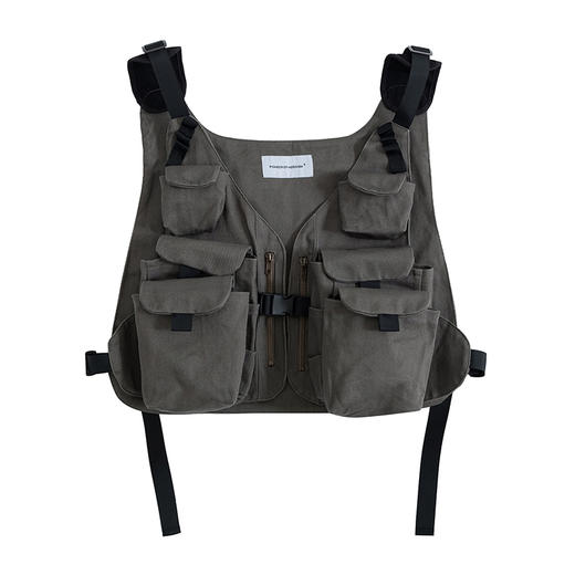 POH 立体多口袋轰炸机机能战术马夹复古可调节无袖背心外套马甲男 商品图4