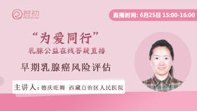 德庆旺姆主治医师 | 早期乳腺癌风险评估