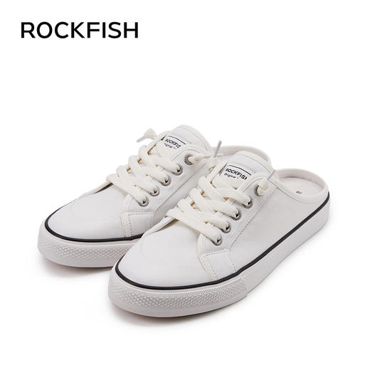 Rockfish【天赋一饼】745懒人休闲百搭不怕湿的帆布鞋懒人款745半拖帆布鞋 商品图6