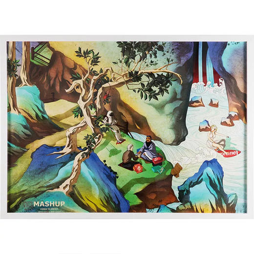 收藏系列《唐伯虎-春山伴侣图》 潮流艺术版画 限量300版  52.5*72.5cm 商品图2