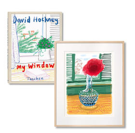 现货包邮 艺术限量版 大卫霍克尼签名画作B款 David Hockney. My Window