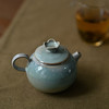 「景德镇手工小茶壶」蓝色高温窑变釉球孔石榴茶壶 粗陶小号家用泡茶壶 商品缩略图0