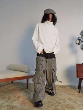 POH 雅达利印花宽松高领休闲街头基础打底衫男百搭春秋季三色卫衣