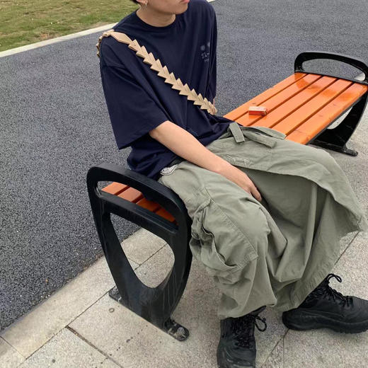 POH 「埃及图腾」 夏季印花复古街头打底T恤男国潮流宽松落肩短袖 商品图1