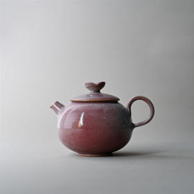 「景德镇溪红苏打小茶壶」高温原矿窑变开片釉 粗陶球孔茶壶 家用小号泡茶壶