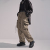 POH 古着感水洗重工直筒休闲裤男束脚长裤做旧朋克宽松多口袋军裤 商品缩略图0