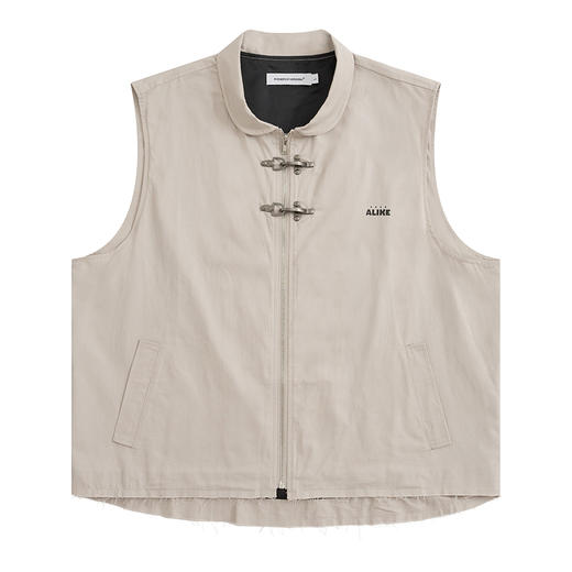 POH「编码特工员」 金属飞机扣流苏破坏拉链立领双色马甲男夏季潮 商品图4