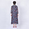 圣三利女装秋季中长款花色V领连衣裙SL1937304 商品缩略图2
