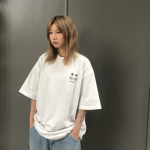 POH 「埃及图腾」 夏季印花复古街头打底T恤男国潮流宽松落肩短袖 商品图3