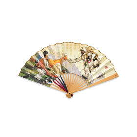 收藏系列 DarrenZhou×朱敬一×王星记《 水调歌头》市玉骨绢扇 100*31cm