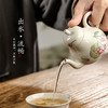 「景德镇手拉坯茶壶」功夫茶茶具壶 草木灰釉手绘樱桃球孔小号陶瓷单壶 商品缩略图1