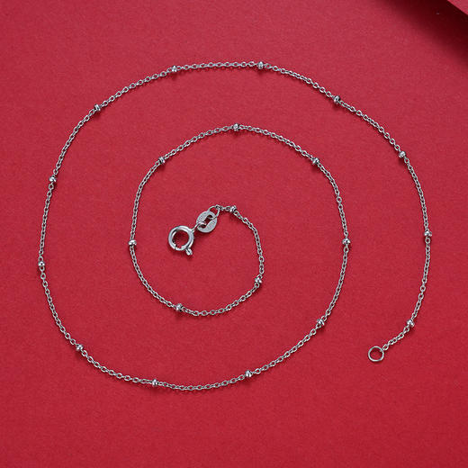 子佩集S925银十字间珠项链【AG293-16】2106 商品图1