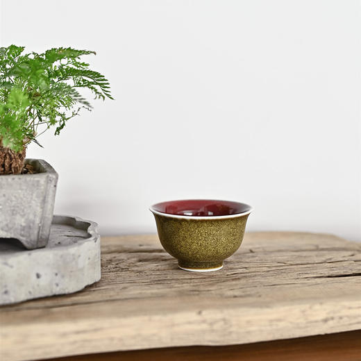 「景德镇手工盖碗主人杯」金花茶叶沫原矿釉陶瓷 三才盖碗 家用大号防烫泡茶碗 商品图6